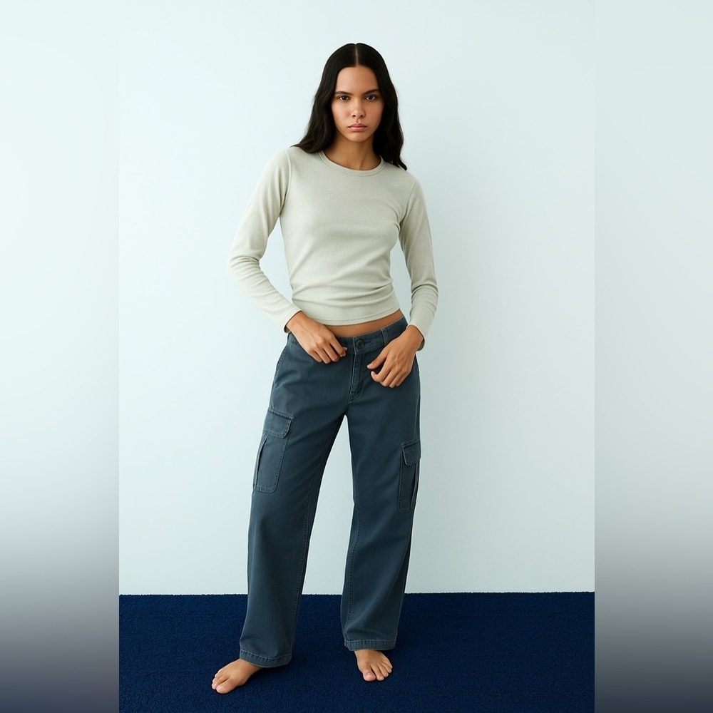 ZARA Wide Leg Multi Pocket Cargo Pants